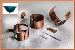 Держатель трубы Nika D100, на дерево RAL5021 Бирюза