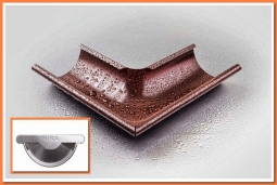 Внешний угол желоба Nika D125х90 Цинк