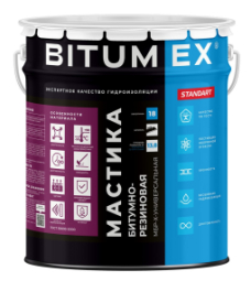Мастика битумно-резиновая Bitumex МБР-Х - универсальная, 18кг