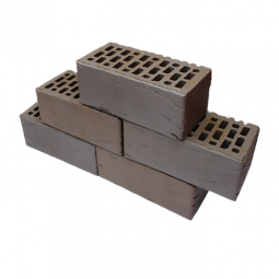 Кирпич лицевой клинкерный «Black» «Рустик» пустотелый полуторный