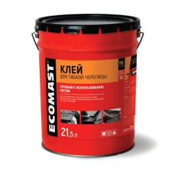 Клей Ecomast для гибкой черепицы, металлическое ведро 5 л