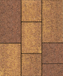 Тротуарная плитка Поревит Трио Осень, 60 мм