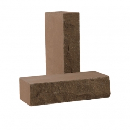 Кирпич лицевой силикатный «Коричневый» полнотелый утолщенный колотый