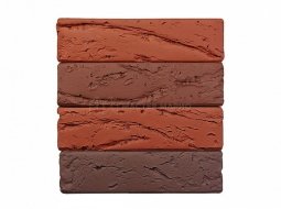 Кирпич лицевой керамический «Бавария микс» «Кора дерева» пустотелый Евро одинарный