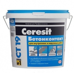 Грунтовка Ceresit СТ-19 Бетонконтакт морозостойкая 15 кг