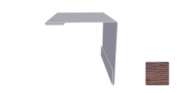 Угол наружный Первая Кровельная 75х75 (декоративно-полимерное покрытие) 3м дуб темный 3D