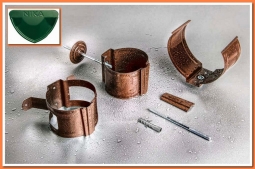 Держатель трубы Nika, на кирпич RAL6005 Зеленый мох