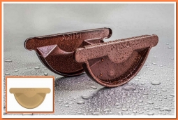 Заглушка желоба Nika D125 RAL1014 Слоновая кость