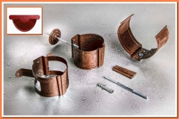 Держатель трубы Nika D100, на дерево RAL3005 Красное вино