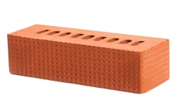 Кирпич рядовой керамический Красный «Москва Рифленый» пустотелый Евро 0,8НФ