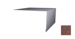 Планка откосная простая Первая Кровельная 75х100 (декоративно-полимерное покрытие) 2м дуб темный матовый