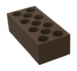 Кирпич лицевой силикатный «Ультракоричневый» пустотелый одинарный