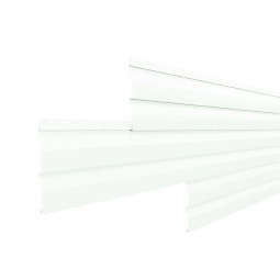 Металлосайдинг Первая Кровельная «Корабельная доска» полиэстер 0.4мм белый