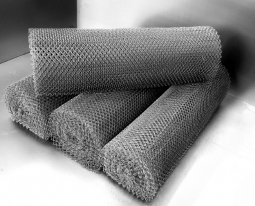 Сетка рабица d=3,0 мм, ячейка 30x30 мм, 1,5х10,0 м оцинкованная