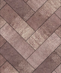 Тротуарная плитка Поревит Паркет Плитняк 80 мм 600х200