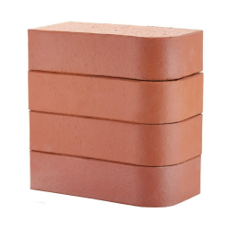 Кирпич лицевой керамический «Красный» «Угловой R-60» полнотелый одинарный