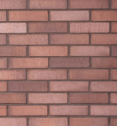 Кирпич лицевой клинкерный «Бордовый» «Каре» пустотелый Евро 0.5НФ