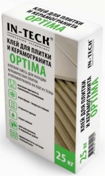 Клей для плитки и керамогранита IN-TECK OPTIMA 25кг