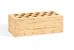 Кирпич лицевой керамический Солома «Дикий камень» пустотелый полуторный пустотность 38%