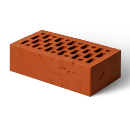 Кирпич лицевой керамический Красный «Сланец» пустотелый одинарный