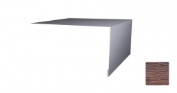 Планка откосная простая Первая Кровельная 75х200 (декоративно-полимерное покрытие) 2м дуб темный 3D