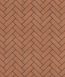 Тротуарная плитка Поревит Паркет Оранжевый 60 мм 180х60 мм