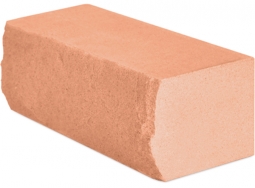 Кирпич лицевой силикатный Оранжевый рустированный полнотелый утолщенный