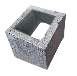 Керамзитоблок вентиляционный однопустотный 220х220х160 мм М-75