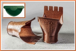 Воронка выпускная Nika D125/100 RAL6005 Зеленый мох