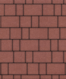 Тротуарная плитка Поревит Старый город Красный, 40 мм 3 плиты