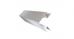 Угол наружный сложный Первая Кровельная «Бревно» 140х30х30 (полиэстер) 2м белый