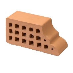 Кирпич фасонный керамический «Соломенный» пустотелый утолщенный карнизный