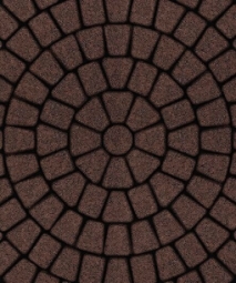 Тротуарная плитка Поревит Классико Гранит Коричневый 60 мм 3 камня круговая