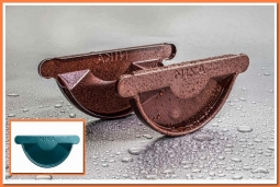 Заглушка желоба Nika D125 RAL5021 Бирюза