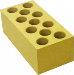 Кирпич лицевой силикатный Желтый пустотелый одинарный