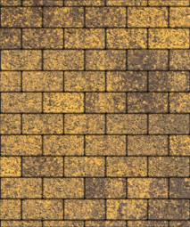 Тротуарная плитка Поревит Прямоугольник Гранит Янтарь 200х100х40 мм