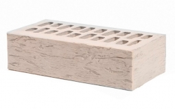 Кирпич лицевой керамический «Белые сливки» «Гляссе Лофт» пустотелый одинарный