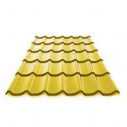 Металлочерепица Монтеррей Желтый Цинк RAL 1018