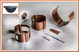 Держатель трубы Nika, на кирпич RAL7024 Графит