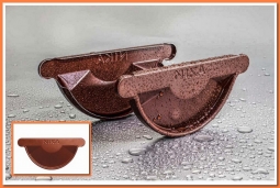 Заглушка желоба Nika D125 RAL8004 Медно-коричневый