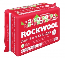 Базальтовый утеплитель Rockwool Лайт Баттс Скандик 800х600х50 мм / 12 пл.