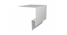 Планка откосная сложная Первая Кровельная «Брус» 75х100 (полиэстер) 3м белый