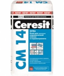 Клей Ceresit CM14 Extra для керамической плитки и керамогранита 5 кг