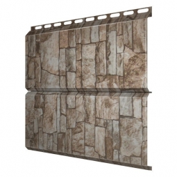 Металлосайдинг Первая Кровельная «Брус» 0.45мм камень