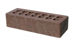 Кирпич лицевой керамический «Темно-коричневый» «Скала Азмаз» торкретированный пустотелый Евро 0.7НФ