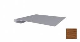 Планка завершающая простая Первая Кровельная (декоративно-полимерное покрытие) 2м под дуб 3D