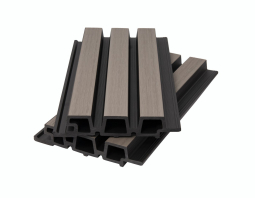 Фасадная панель брусковая двухцветная 3D CO-EX Nusadua Premium 33х165х3600 мм Snow mix