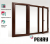 Пластиковое окно РЕХАУ DELIGHT, 5 камер, 70мм трехстворчатое, Шоколад